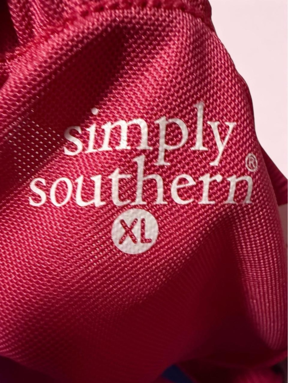 Simply Southern Pink Athletic Shorts with Polka Dot Trim - Picture 3 of 5